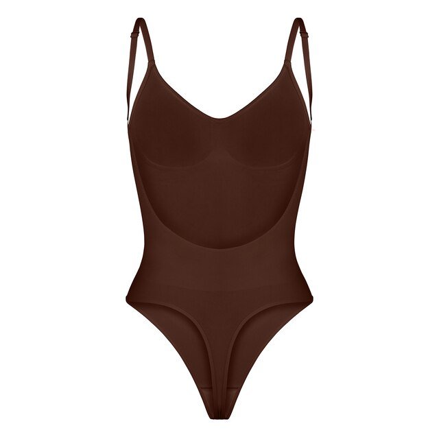 Analise Dark Brown High Compression Bodysuit, S-M