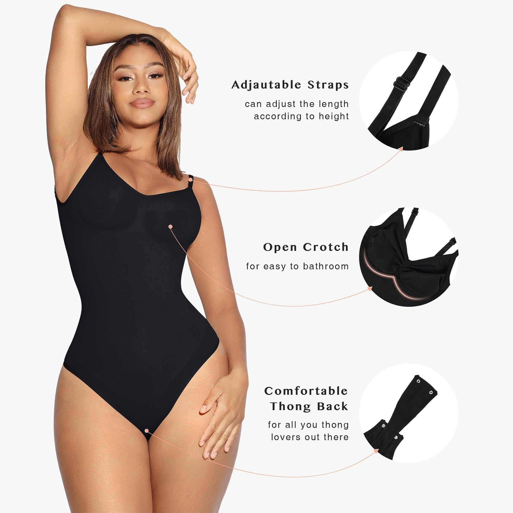 Womens' Waist Trainer Corset Backless Bodysuits U Plunge Seamless Tummy  Control Shapewear Bodysuit, Thong Body Shaper (Color : 1N5359B (24V), Size  : S) : : Clothing, Shoes & Accessories